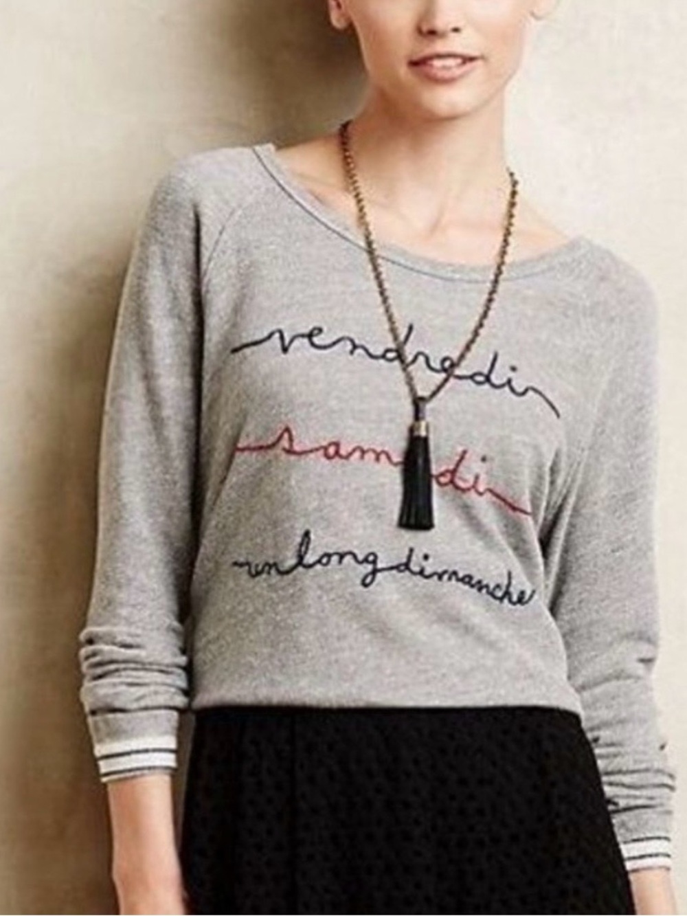 Anthropologie t.la. “Weekend Days” French Terry Top